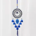 Campanello eolico occhio malvagio blu metallo appendiabiti decorazione retro amuleto - 027 Elefante