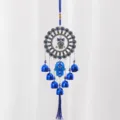 Blu Malocchio Gufo Mano Hamsa Campanello Vento Metallo Decorazione Sospesa Giardino Casa - 027 Gufo