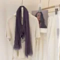 Pleated skinny long scarf, vintage neck protection wrap, stylish autumn winter warm women accessory. - WR Pleated Purple