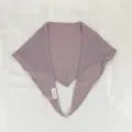 Detail shot of the cotton linen plaid diamond scarf, showing the fine fabric and cute pattern. - Pink