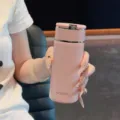 Borraccia isolata in acciaio inossidabile rosa tazza termica da viaggio portatile leggera - 350ml / Rosa