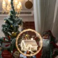 Natale LED lampada a sospensione acrilico trasparente rotonda festa decorazione albero - Casa di Natale