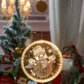 Natale LED Appendeso Pupazzo di Neve Luce Acrilico Disco Finestra Decorazione Batteria - pupazzo di neve natalizio