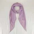 Detailed close-up shot of the purple polka dot ribbon scarf showing soft fabric texture. - Tiny Dots