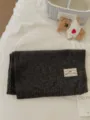 Cozy winter knitted solid color scarf for women, soft warm casual daily wear accessory - Dark Gray