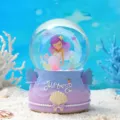 Carillon con palla di neve sirena da sogno in resina per decorazione e fantastici regali - Sirena - Seduta