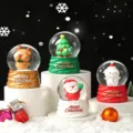 Christmas snow globe resin ornament set festive desktop decor cute cartoon gift pieces - 45# Christmas Wonderland (2622) - Glowing