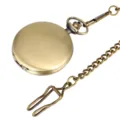 Vintage bronze pocket watch with chain, classic quartz timepiece for men and women gift necklace. - Thick Waist Chain / Bronze