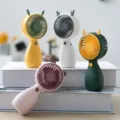 Mini ventilatore portatile con simpatiche orecchie di animale USB ricaricabile estivo - Multicolore