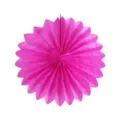 Bright pink paper fan decoration for party, honeycomb paper ball for celebration and event setup. - 3 Pcs Honeycomb