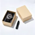 Wooden Watch Quartz Mens Wristwatch Eco-Friendly Solid Wood Dial with Gift Box Set - Gift Box Tool + Ebony Wood Bar Index Dial