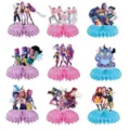 KPOP music theme party paper honeycomb centerpieces cute anime girl character table decor - Hunt Magic Girl Group Honeycomb 9 Pcs