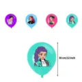 K-Pop Cazadores de Demonios tema cumpleaños fiesta globos látex conjunto decor. - Globos 16pz
