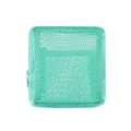 Mintgrüne Netz Kosmetiktasche tragbare kleine Make-up Tasche Reißverschluss Organizer - Mintgrün