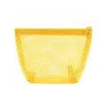 Gelbe Mesh Kosmetiktasche tragbare Make-up Tasche atmungsaktiver Netz Organizer für Lippenstift - Gelb (XS)