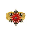 Christmas red crystal snowflake curtain tieback metal spring buckle holiday home decor - Red