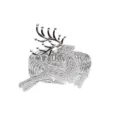 Fermatenda Renna Argentata Natale Clip A Molla Per Tendaggi Accessori Decorativi Moderni - Argento