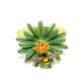 Portatovaglioli margherita verde ape strass lega decorazione tavola festa pasquale - Verde