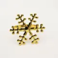 Gold snowflake napkin ring holder, elegant Christmas table decor for hotel dinner party. - Gold Snowflake Style 3
