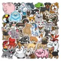 300pcs cute animal cartoon stickers pack for luggage laptop water bottle waterproof decals - 50 Pcs Cartoon Animals G