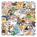 Niedliche Tier-Aufkleber Set, wasserfeste Vinyl-Abziehbilder fur Koffer, Laptop und Handy. - 50 Stk. Cartoon Tiere D
