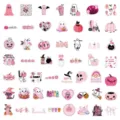 Rosa Halloween gruselig süße Geist Kürbis wasserdichte Aufkleber Set für Koffer Handyhülle. - Halloween Stil C
