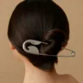 Grande pince à cheveux en métal épingle de sûreté minimaliste pour chignon élégant femme - Style Grande Épingle Argent Brillant