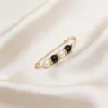 Pearl rhinestone safety pin brooch, elegant clothes waist tightener variant design. - Black and White Four Pearls / 5.50cm