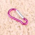 Pink aluminum alloy gourd shaped carabiner clip for outdoor sports and daily use. - Rose Red