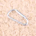 Mosquetón D de aleación de aluminio plateado para acampar al aire libre y mochilas. - 4# Tipo D 3.6mm Plata