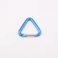 Blauer Aluminium Dreieck Karabiner Mini Federverschluss Haken für Rucksack Schlüssel Outdoor Sport. - Dunkelblauer Dreieck Karabiner