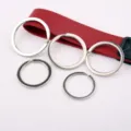 Metal flat key rings double layer smooth split rings for car keychain DIY accessories. - Wire Diameter 1.5 x Outer Diameter 25mm / Iron Nickel Plated Flat Ring