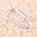 Mousqueton D en aluminium argenté pour sac à dos d'extérieur, bouteille d'eau et équipement. - Argent
