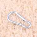 Silver aluminum alloy gourd carabiner snap hook, size 5 for outdoor hiking and use. - No. 5 Gourd Shape / Silver