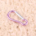 Pink gourd aluminum carabiner snap hook for outdoor camping keys and bags accessory. - Pink