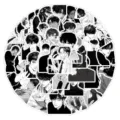 60pcs Autocollants décoratifs étanches garçons anime noir et blanc pour ordinateur PC - 60 Cartes