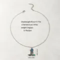 Vintage Western Cowboy Boot Pendant Necklace Turquoise Alloy Chain Jewelry For Women - Cowboy Boot Necklace