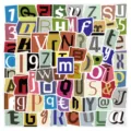 Autocollants DIY lettres et chiffres mixtes, stickers decoratifs impermeables amovibles. - Lettre C