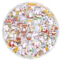 60pcs Haritomena Cartoon Kouneli Aftokollita Adiavrocha Gia Journal Tilefono Case - Έτος του Κουνελιού A (60 τεμ)
