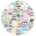 Wasserdichte englische inspirierende Graffiti Aufkleber Pack für Laptop Skateboard Koffer - Motivationsstil B940