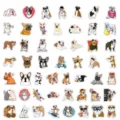 Niedliche Bulldogge wasserdichte Graffiti Aufkleber Pack für Koffer Laptop 50-100Stk - 50 Stk. Stil B Bulldogge