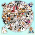 50-100 Stk Süße Bulldogge Aufkleber Wasserdicht Vinyl Graffiti für Laptop Koffer Gitarre - 100 Stk. Bulldogge