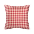 Red and white checkered pillow cover, classic square cushion cover for home sofa decor. - 23