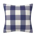 Blue and white gingham pillow cover, classic plaid cushion case for home sofa decor - Black and Red (02)