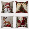 Christmas throw pillow covers set festive sofa cushion cases cute holiday home decor - 45x45cm / SDY-003
