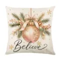 Pink Christmas throw pillow cover decorative holiday cushion cover for sofa couch bedroom - Style 3 / 45x45cm