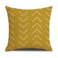 Yellow geometric chevron throw pillow cover for living room sofa home decor linen cushion - 1JH (4)