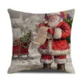 Christmas pillow cover vintage Santa Claus decorative square throw pillow case for holiday home decor - BJBZ578F63