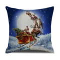 Christmas printed throw pillow cover for sofa bedroom holiday home decoration linen pillowcase - BJBZ578F74