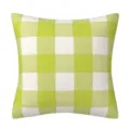 Green Gingham Pillow Cover Plaid Cushion Case Soft Home Decor Sofa Bed 45x45cm - Symmetrical Black (07)
